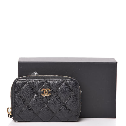 Chanel Caviar Quilted Zip Coin Purse Black 8 of 8