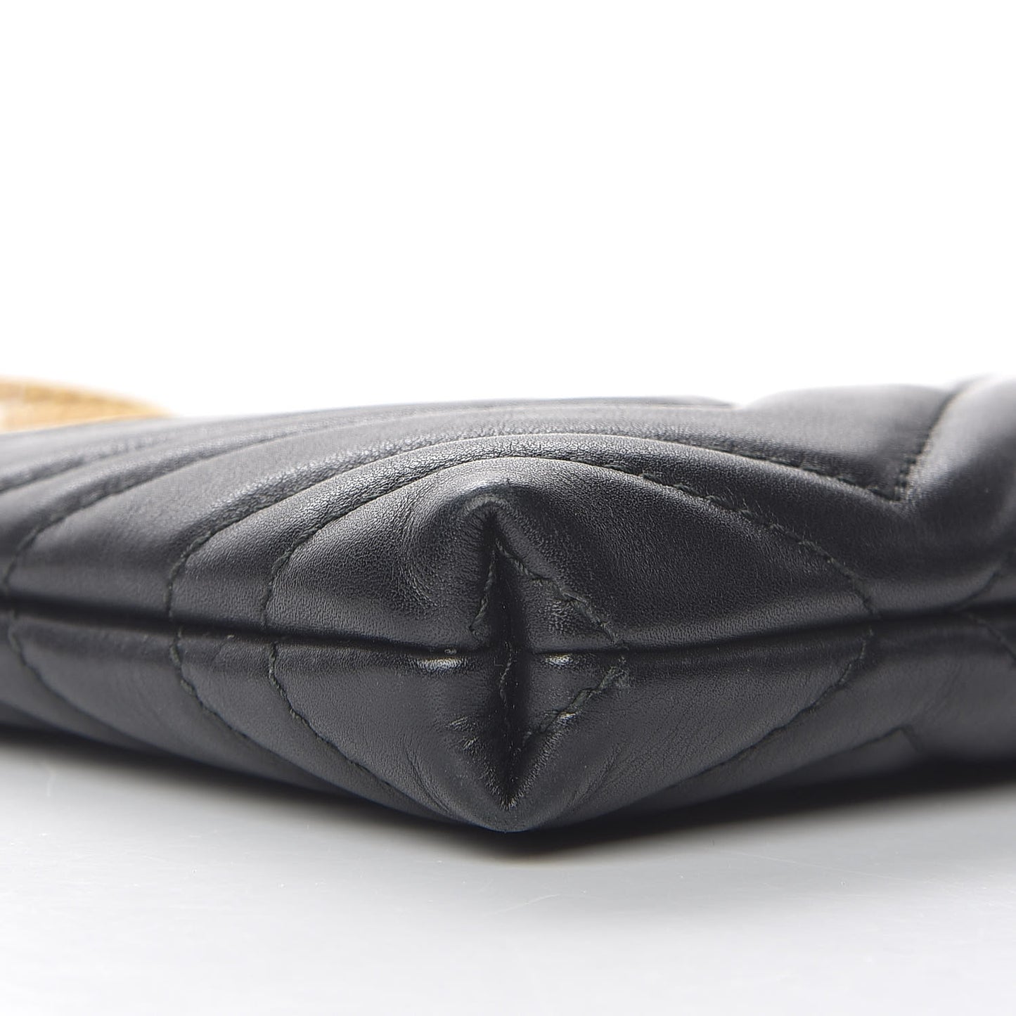 Calfskin Matelasse Mini GG Marmont Chain Bag Black