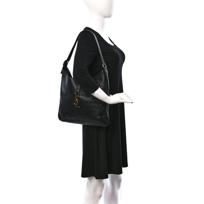 Saint Laurent Calfskin Monogram Hobo Black 2 of 10