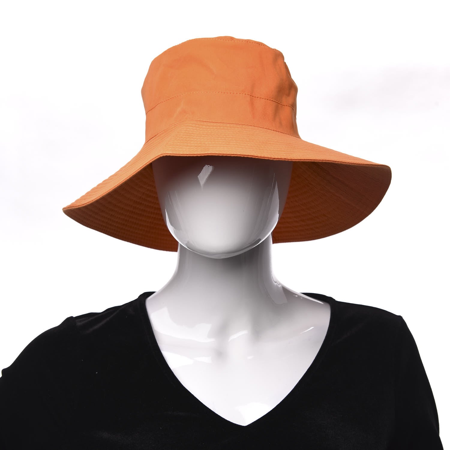 Hermes Polyester Nylon Bucket Hat 56 Orange 2 of 7