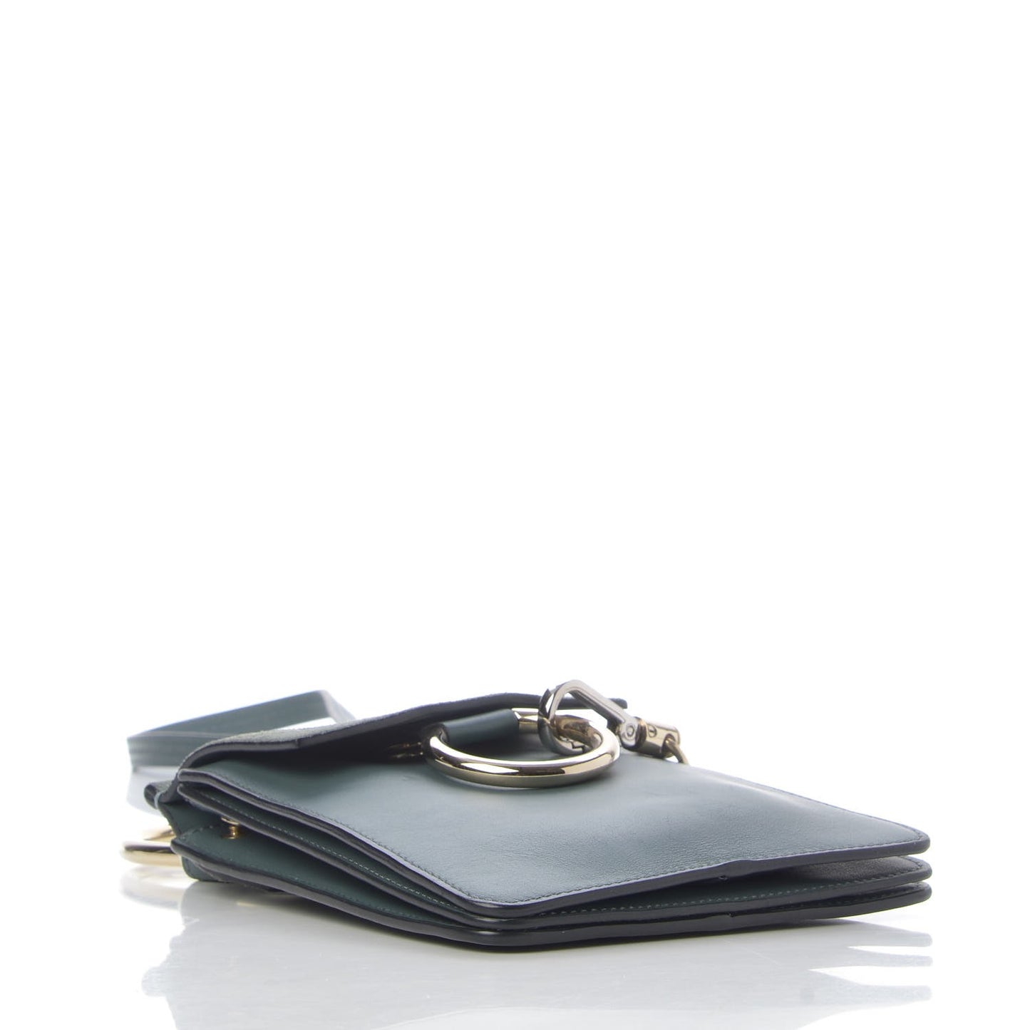 Suede Calfskin Mini Faye Bracelet Bag Cloudy Blue