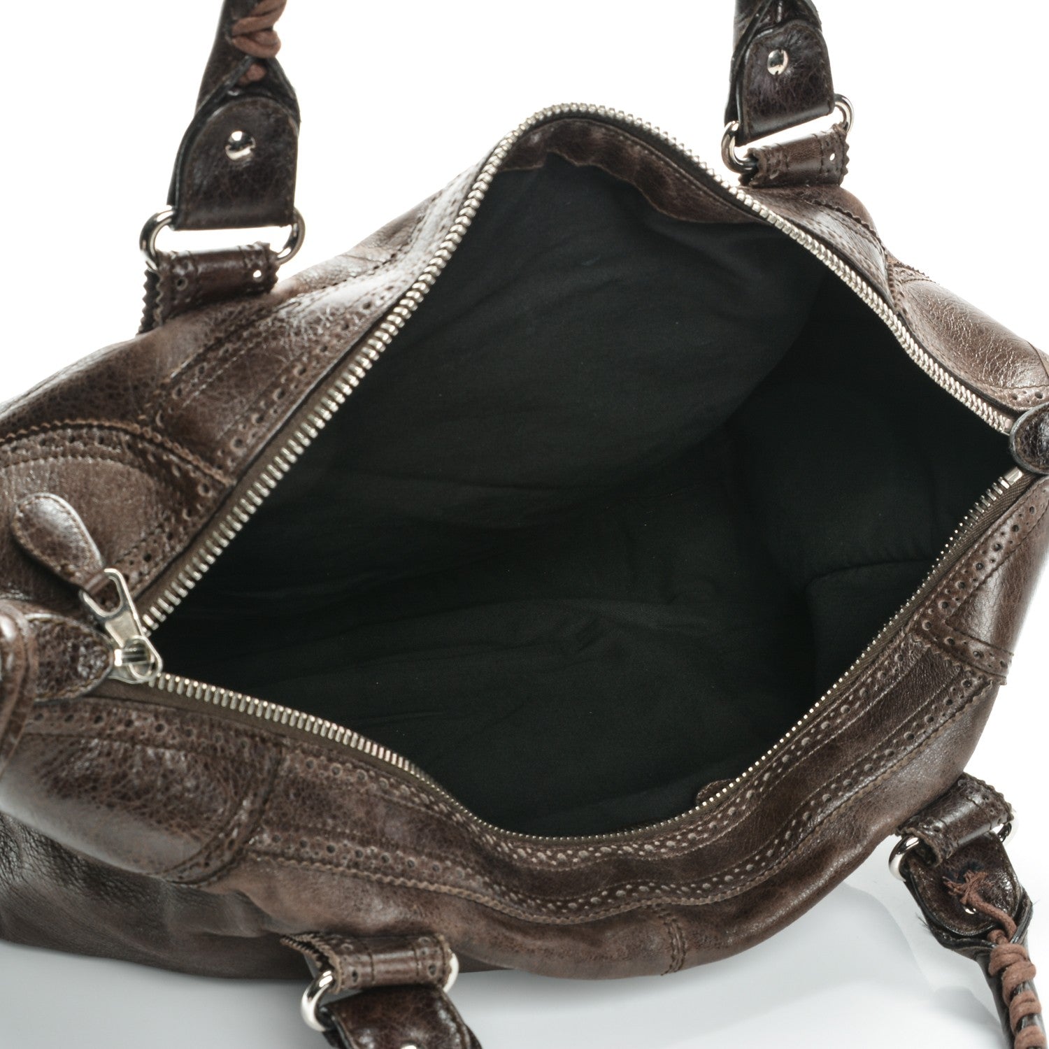 Balenciaga Agneau Giant Brogues Hardware Work Charbon 6 of 8