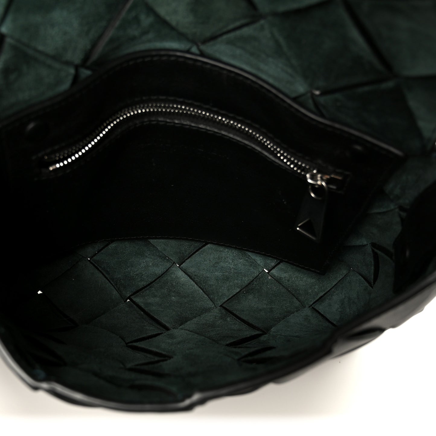 Grained Calfskin Intreccio Small Diago Crossbody Bag Black
