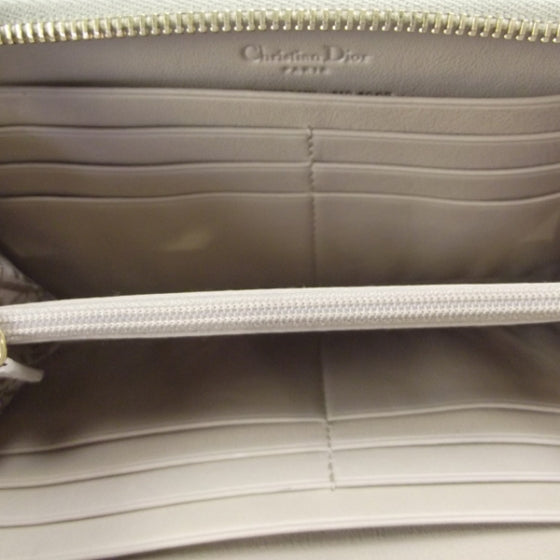 Christian Dior Patent Cannage Charm Wallet Taupe 5 of 8