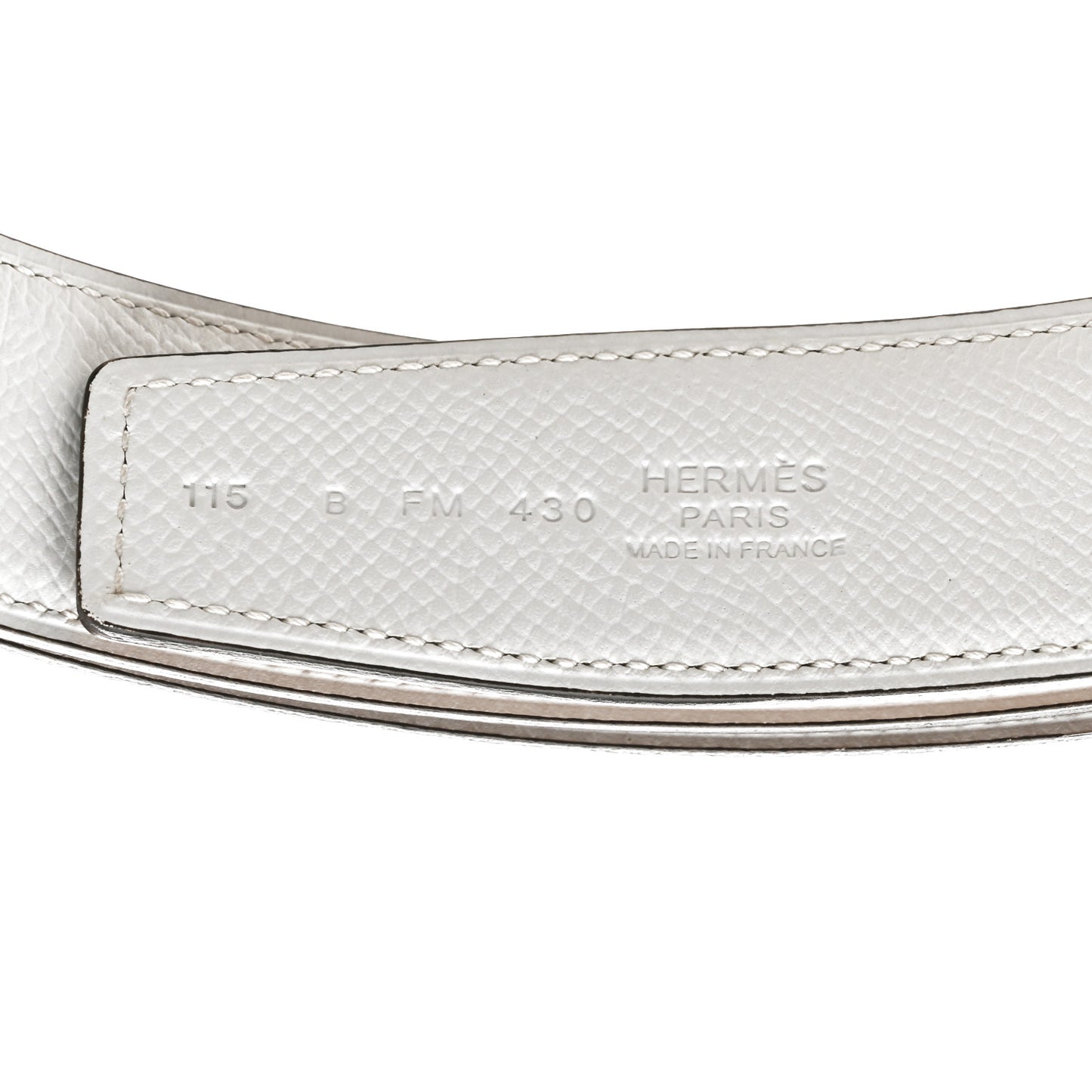 Epsom 32mm Belt Strap 115 46 White Gold