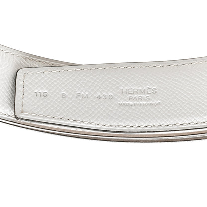 Hermes Epsom 32mm Belt Strap 115 46 White Gold 4 of 7