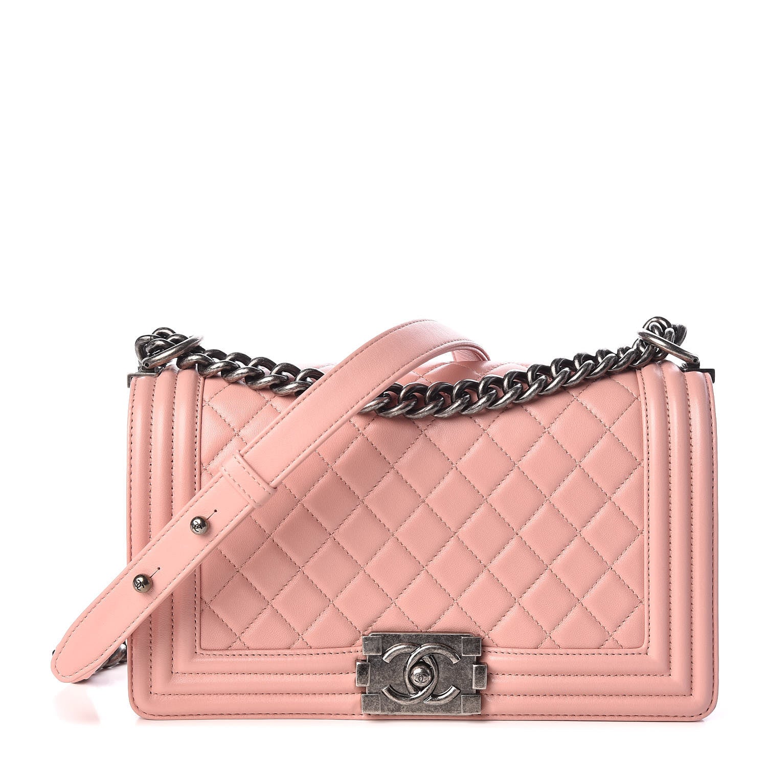 Chanel Lambskin Quilted Medium Boy Flap Light Pink 1 of 9