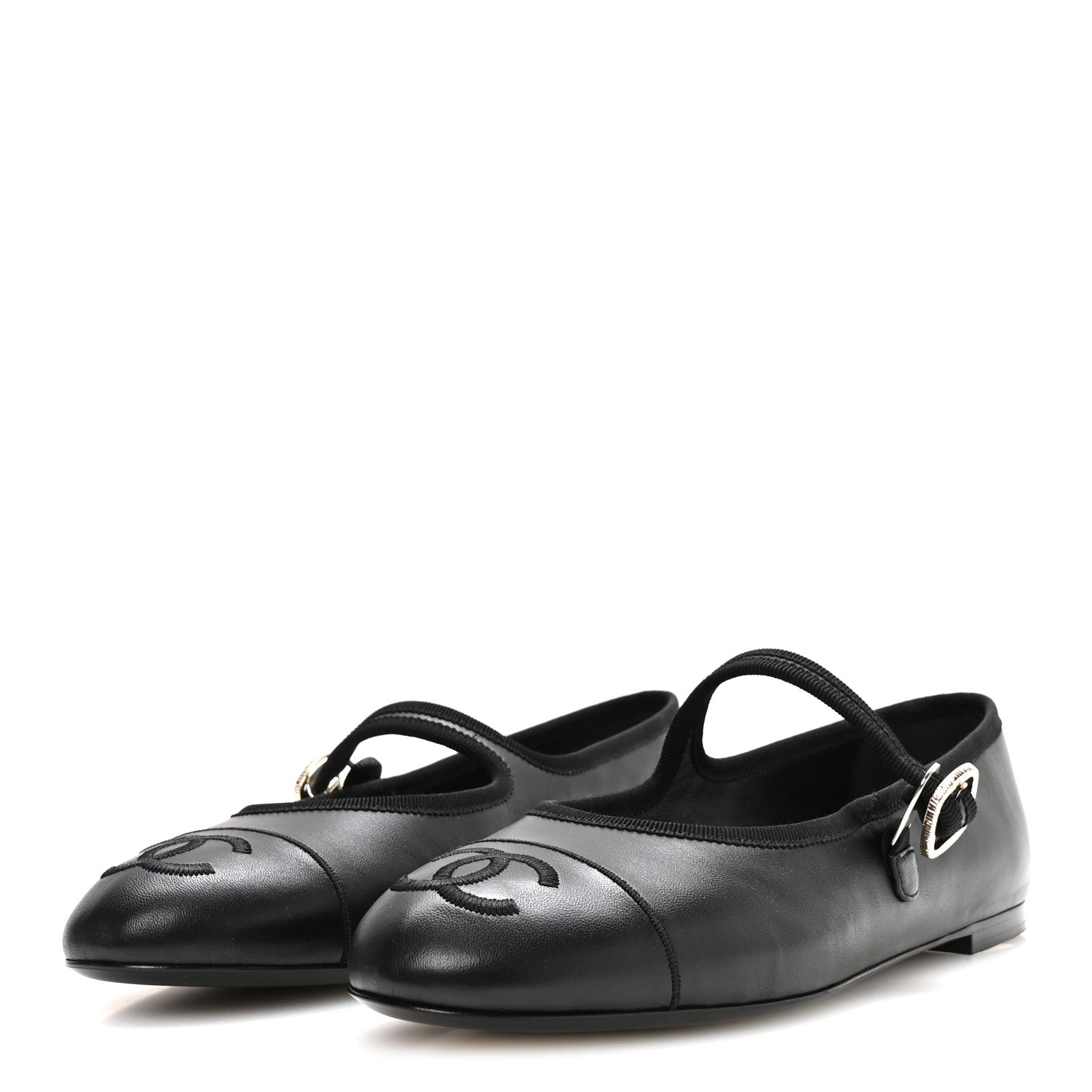 Chanel Lambskin Mary Jane Flats 40 Black 4 of 9