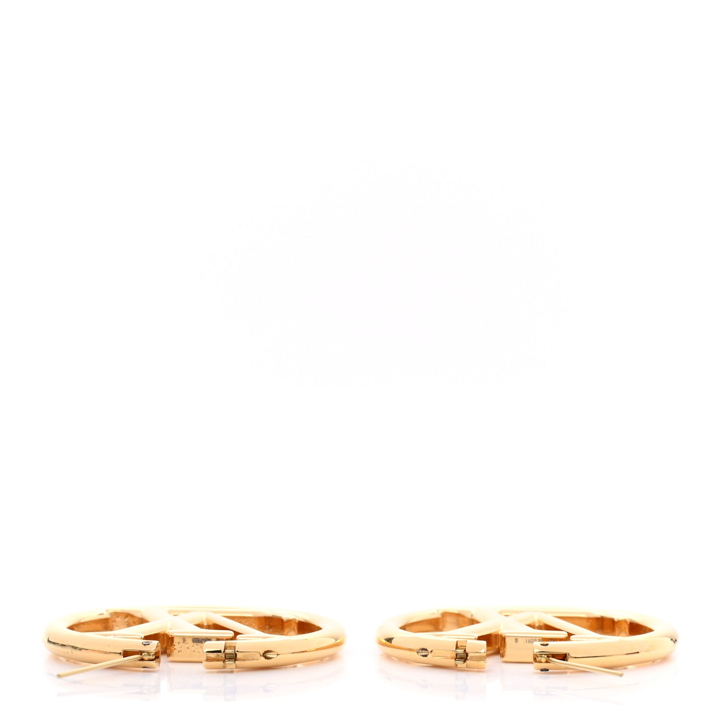 Metal Louise Hoop Earrings Gold