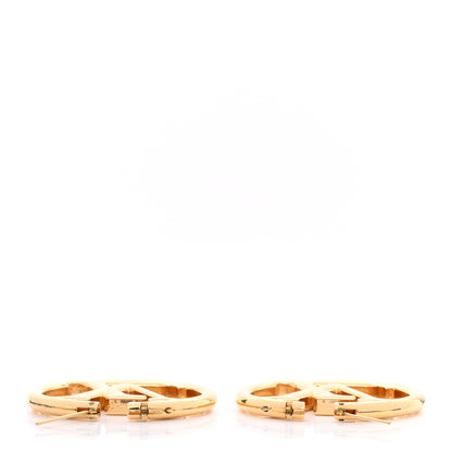 Louis Vuitton Metal Louise Hoop Earrings Gold 3 of 5