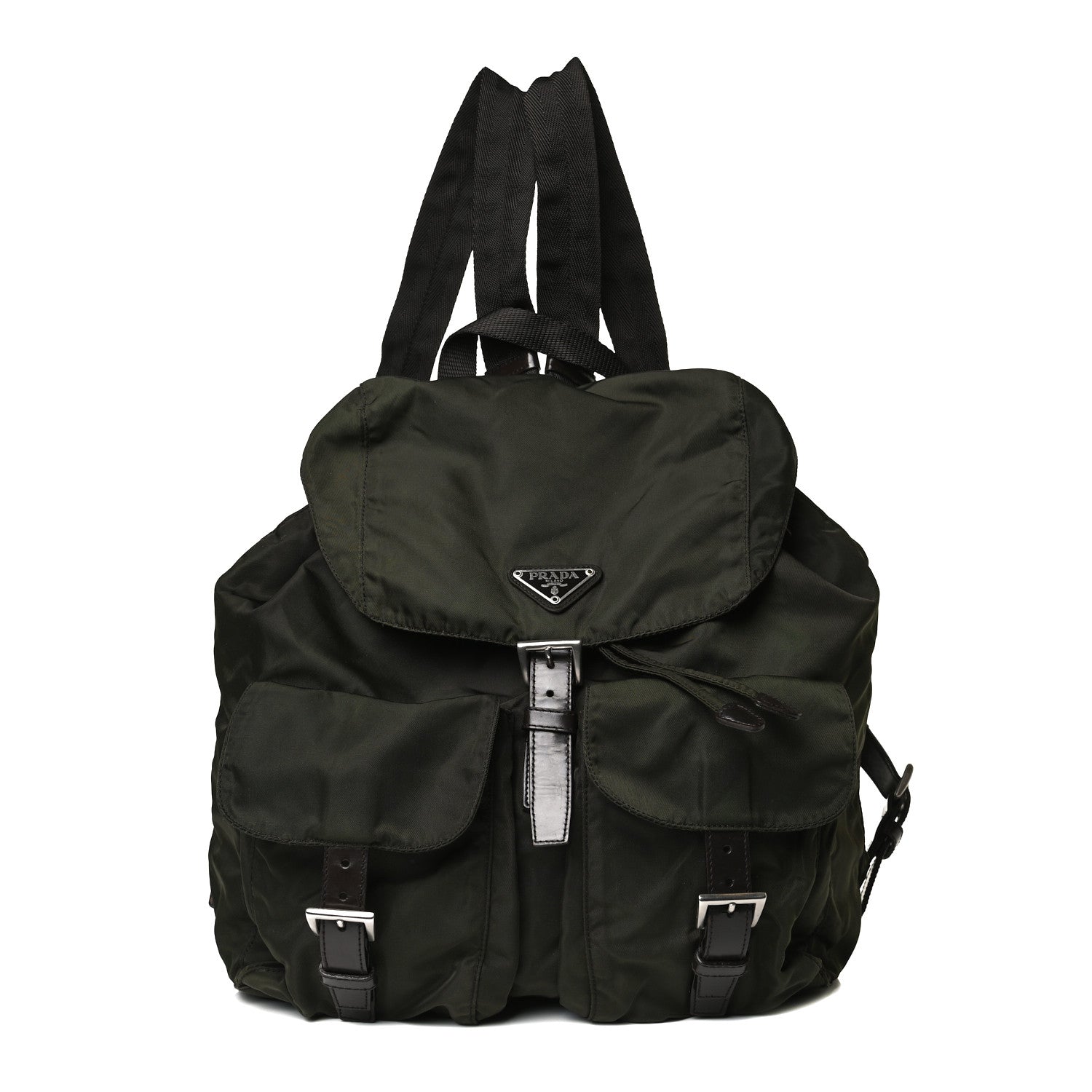 Prada Nylon Vela Large Backpack Green 1 of 32