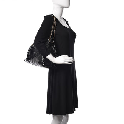 Gucci Patent Medium Soho Chain Shoulder Bag Black 2 of 9