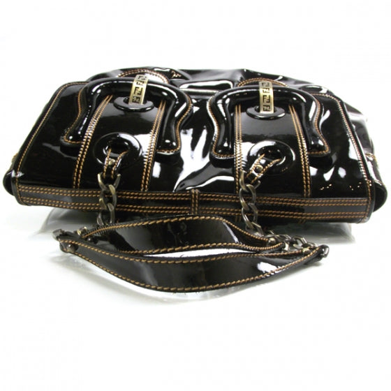 Fendi Patent Large B Bag Black 6 of 12