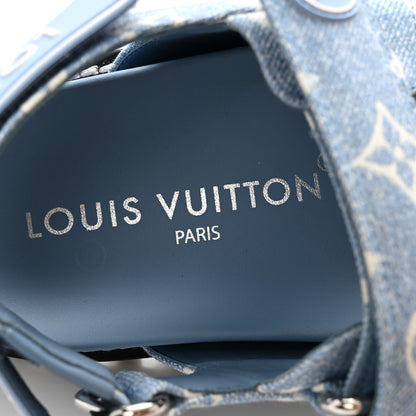 Louis Vuitton Monogram Denim Paseo Flat Comfort Sandals 38 Light Blue 6 of 11