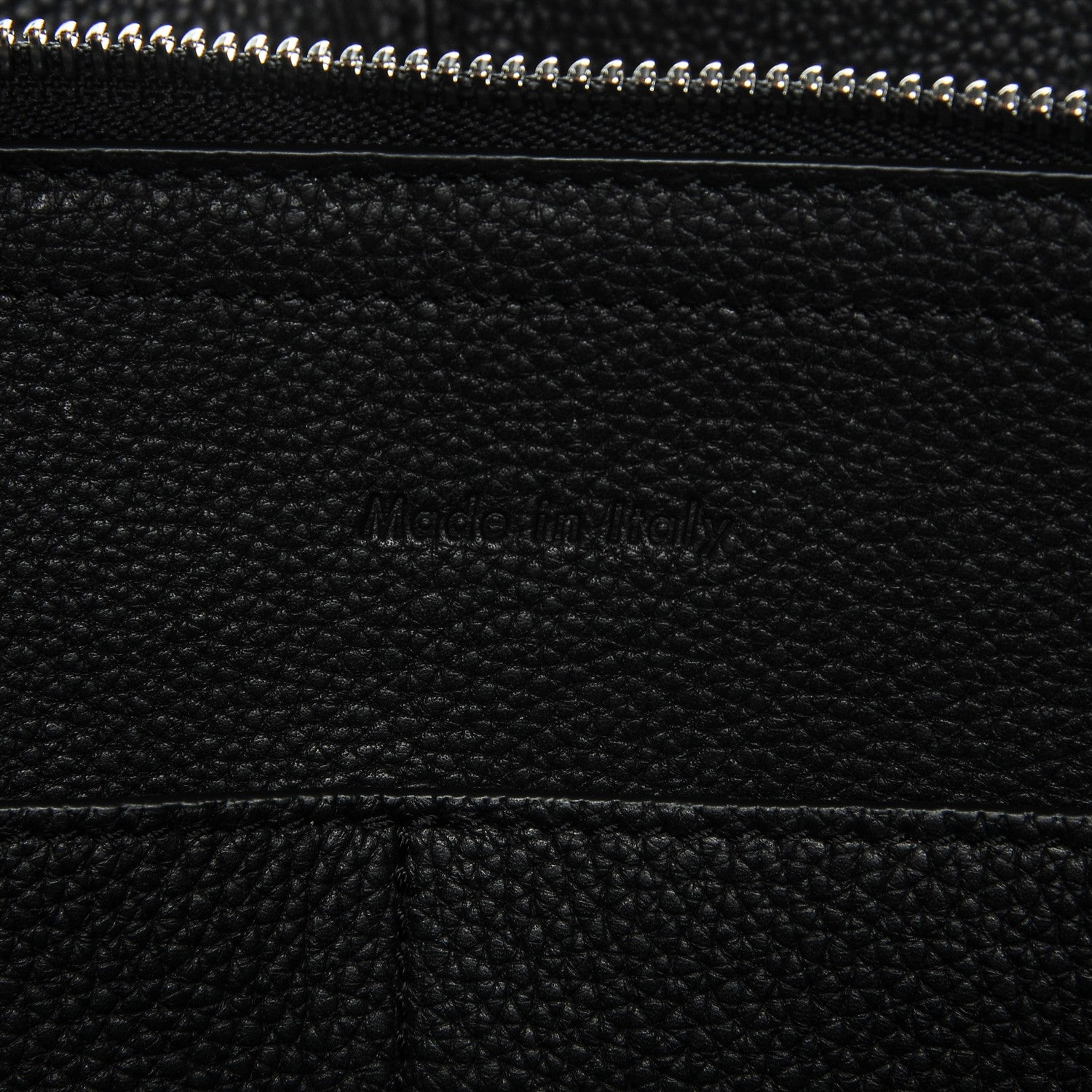 Celine Baby Grained Calfskin Medium Tri-Fold Bag Black 7 of 7