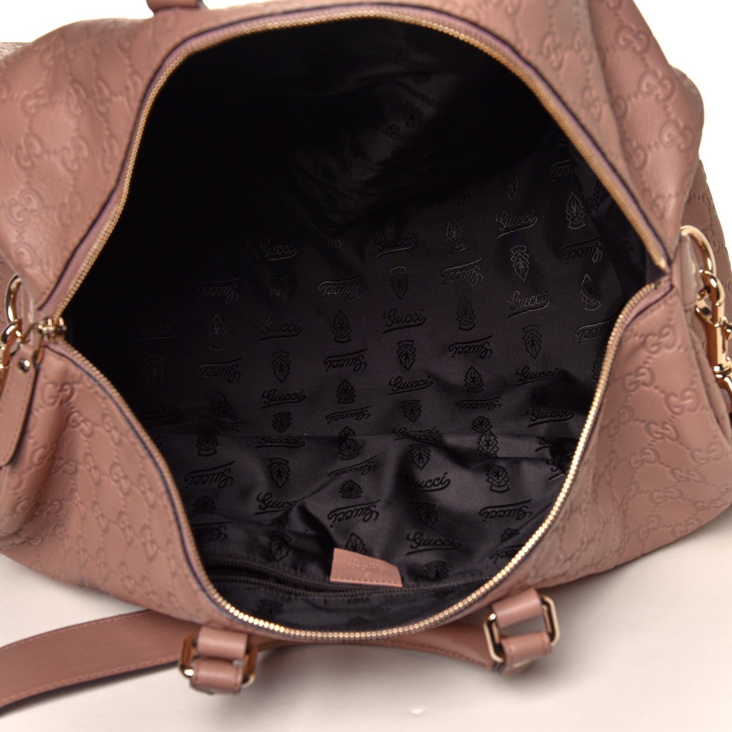 Gucci Guccissima Medium Carry On Duffle Antique Rose 7 of 10