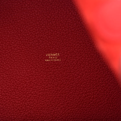Hermes Taurillon Clemence Picotin Lock 22 MM Rouge De Coeur 6 of 9