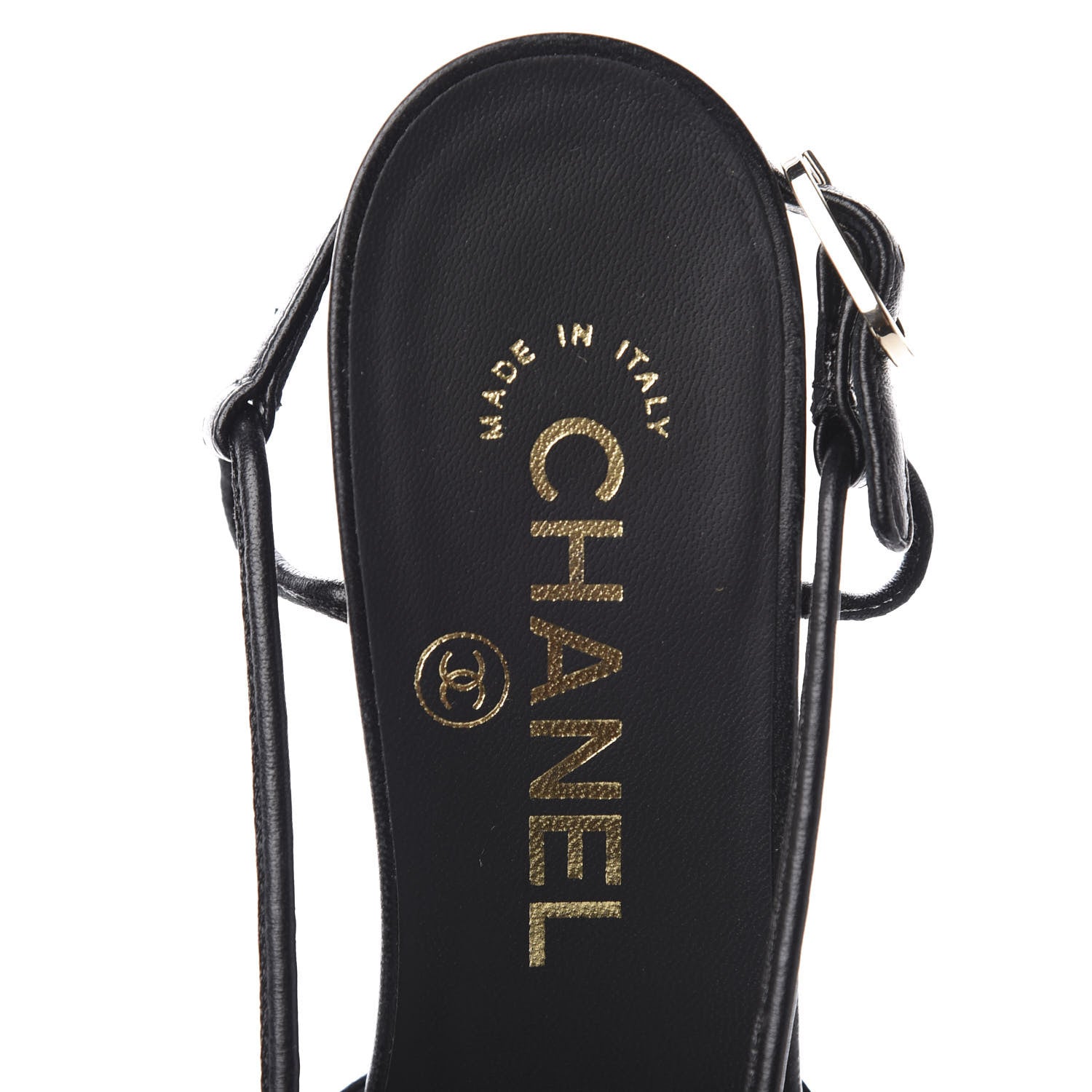 Chanel Lambskin Satin Slingback Cap Toe Bow Pumps 35.5 Black 8 of 11