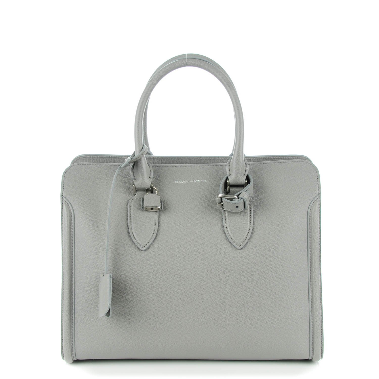 Alexander McQueen Saffiano Heroine Open Tote Grey Melange 1 of 8