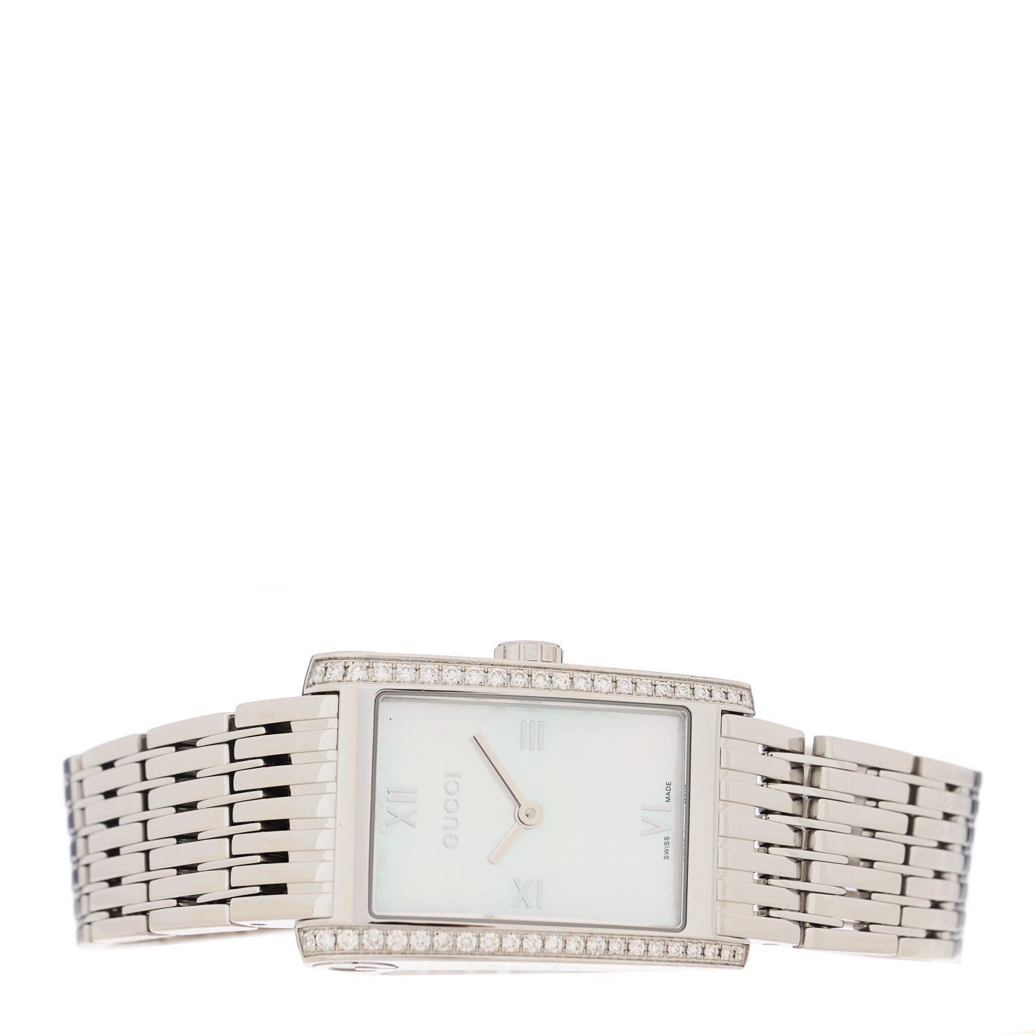 Gucci Stainless Steel Diamond Mother of Pearl 21mm 8600J Quartz Watch 2 of 4