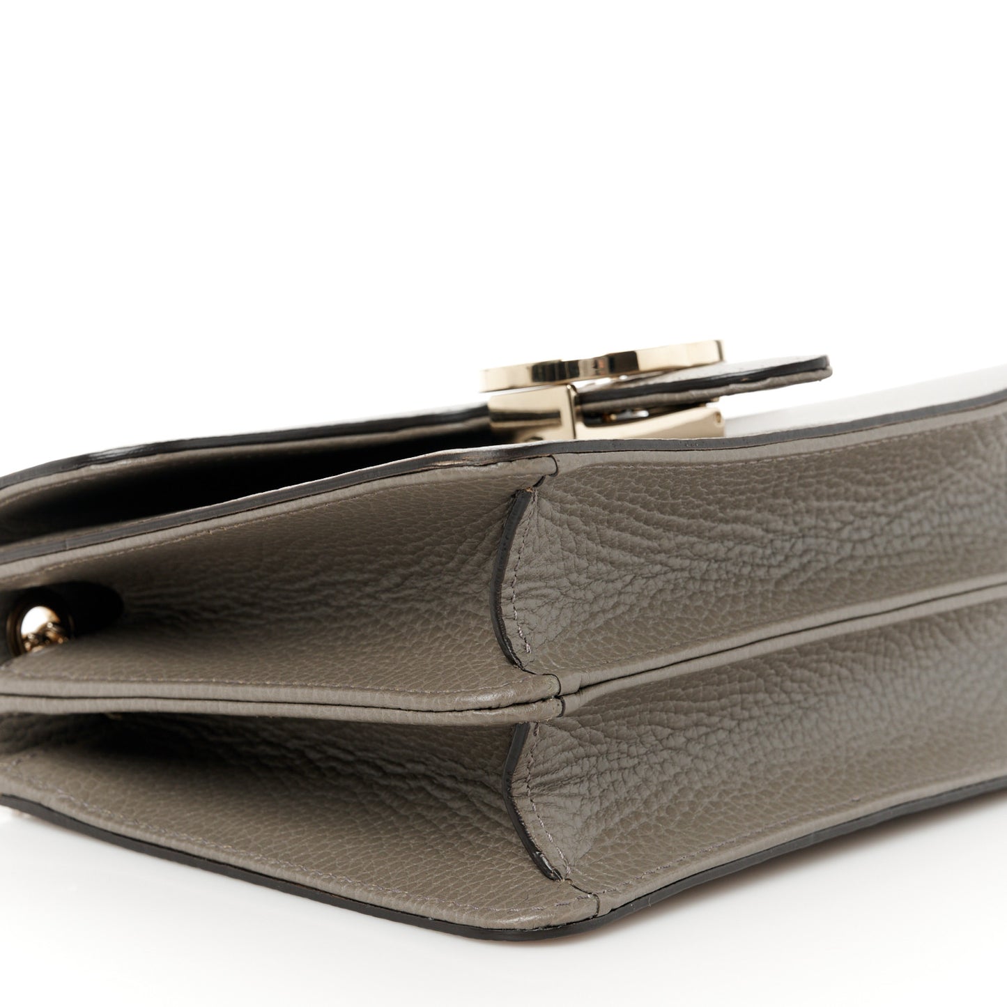 Dollar Calfskin Small Interlocking G Shoulder Bag Loess