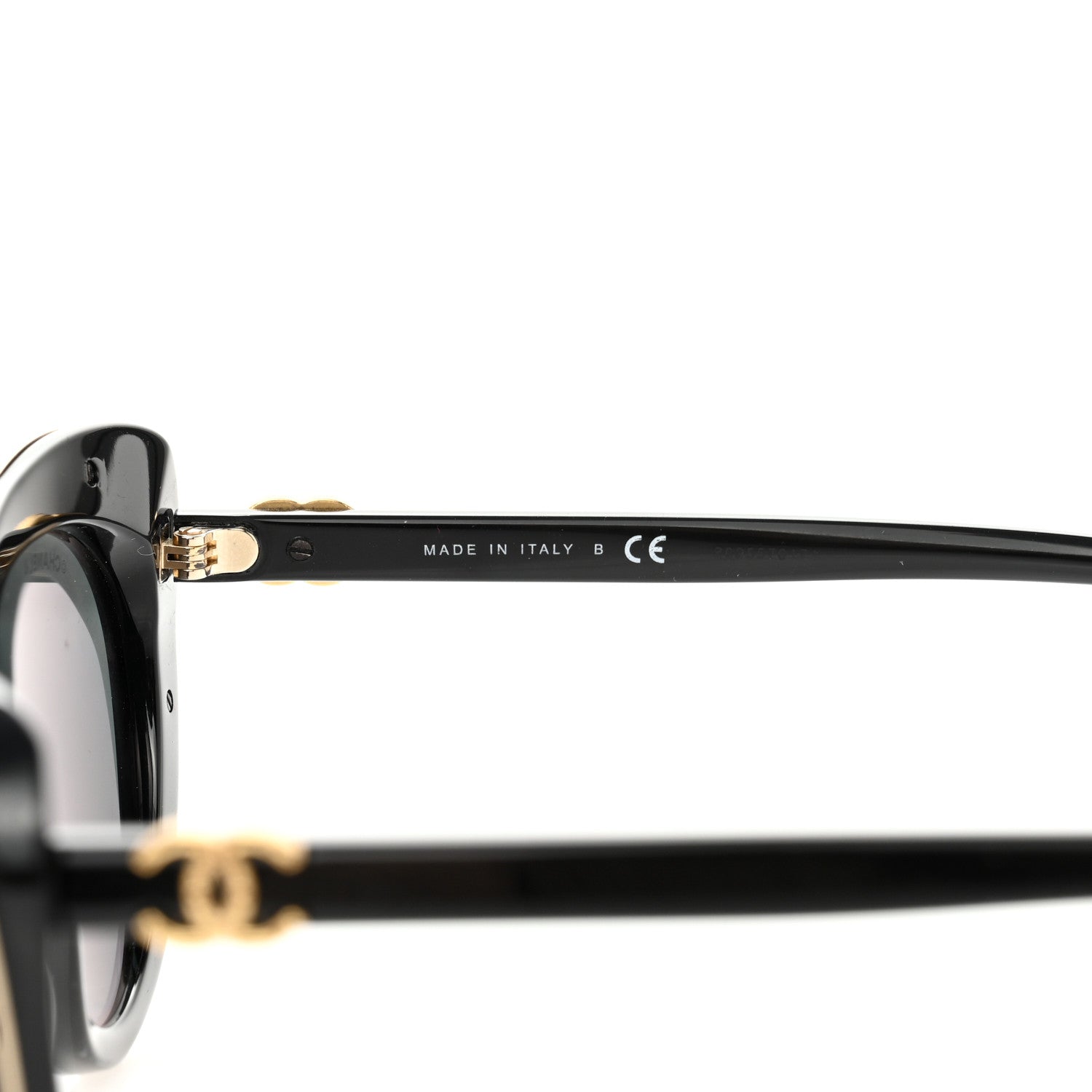Chanel Acetate Cat Eye CC Sunglasses 5432 Black 6 of 10