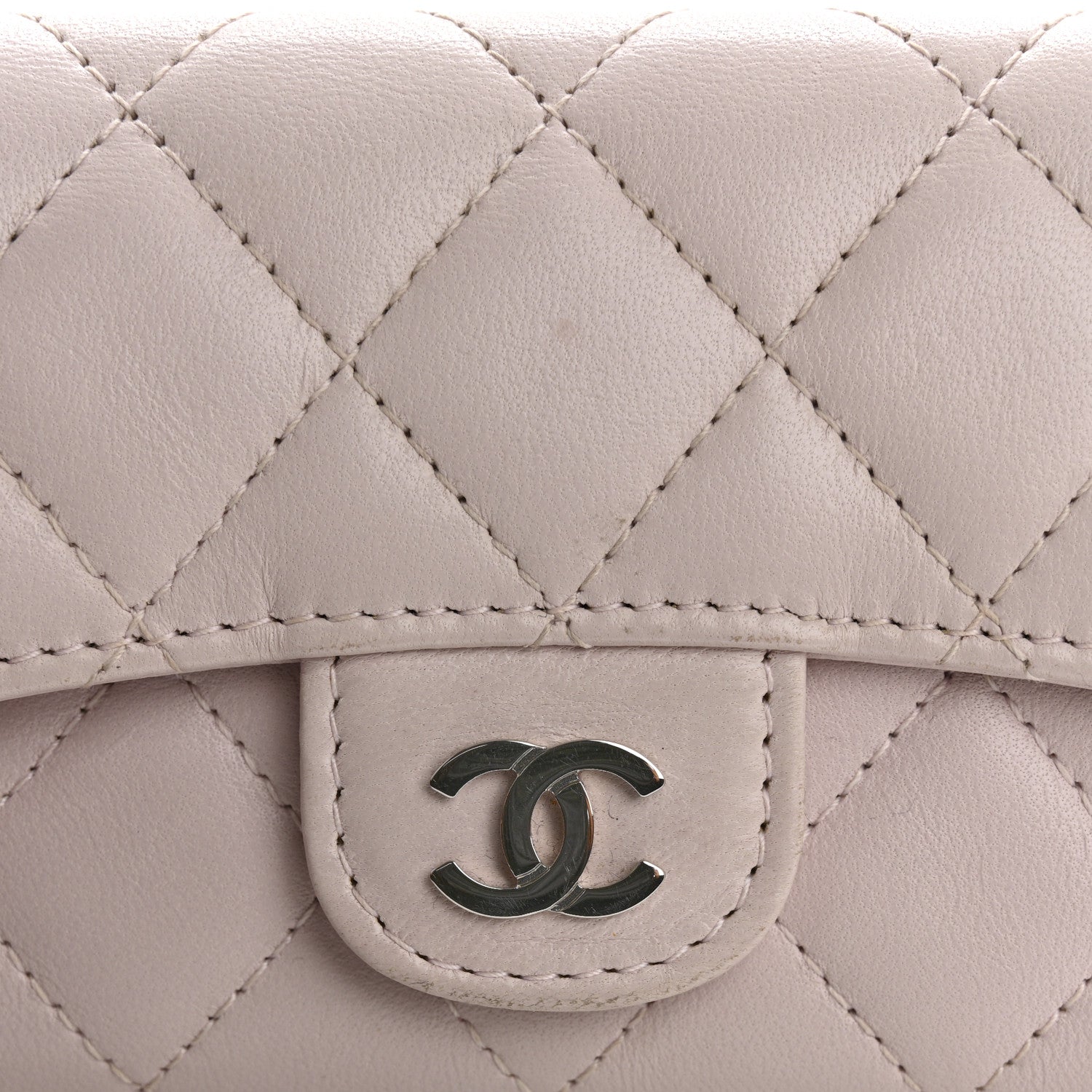 Chanel Lambskin Quilted Flap Card Holder Light Pink 13 of 14