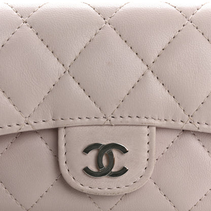 Chanel Lambskin Quilted Flap Card Holder Light Pink 13 of 14