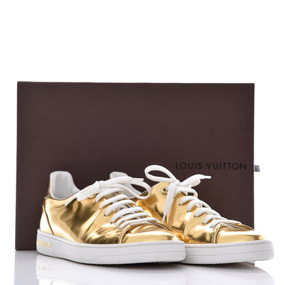 Louis Vuitton Metallic Calfskin Frontrow Sneakers 37.5 Gold 12 of 12
