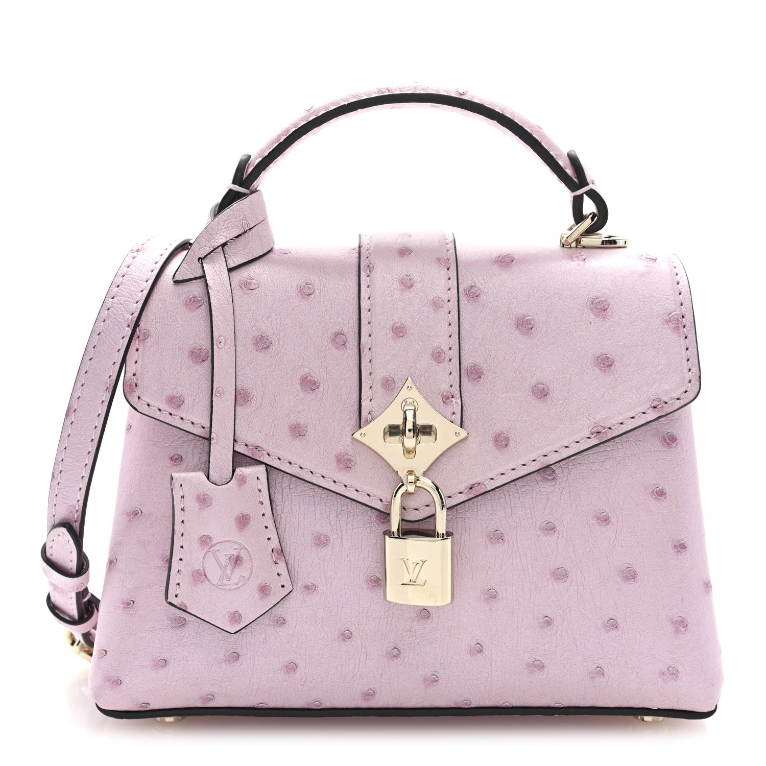 Louis Vuitton Iridescent Ostrich Rose Des Vents Mini Pearly Lilac 1 of 11