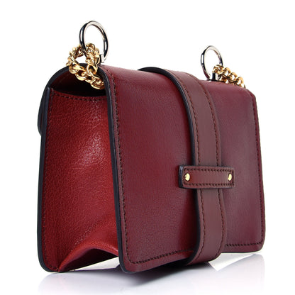 Chloe Shiny Goatskin Calfskin Aby Chain Shoulder Bag Sepia Brown 2 of 4