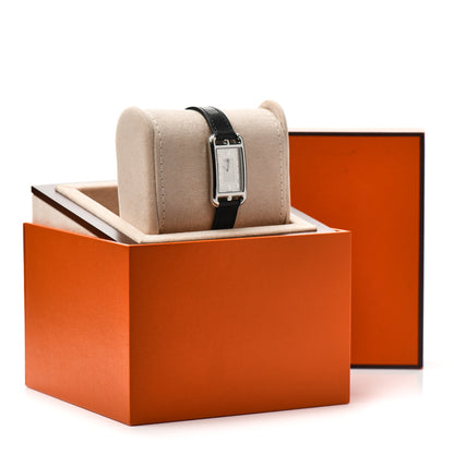 Hermes Stainless Steel Barenia 20mm Nantucket Quartz Watch Noir 5 of 5