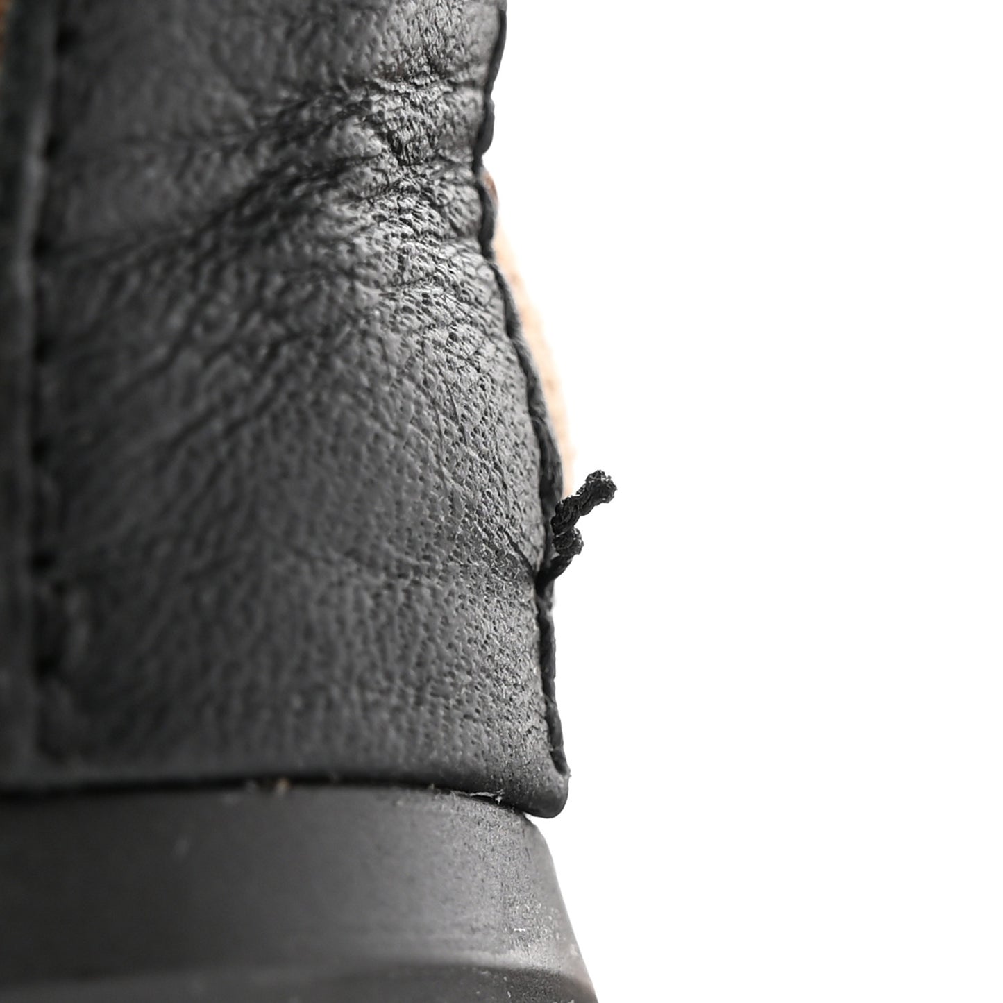 Monogram Jumbo GG Miro Soft Calfskin Mens Lace Up Combat Boots 8 Camel Ebony Black
