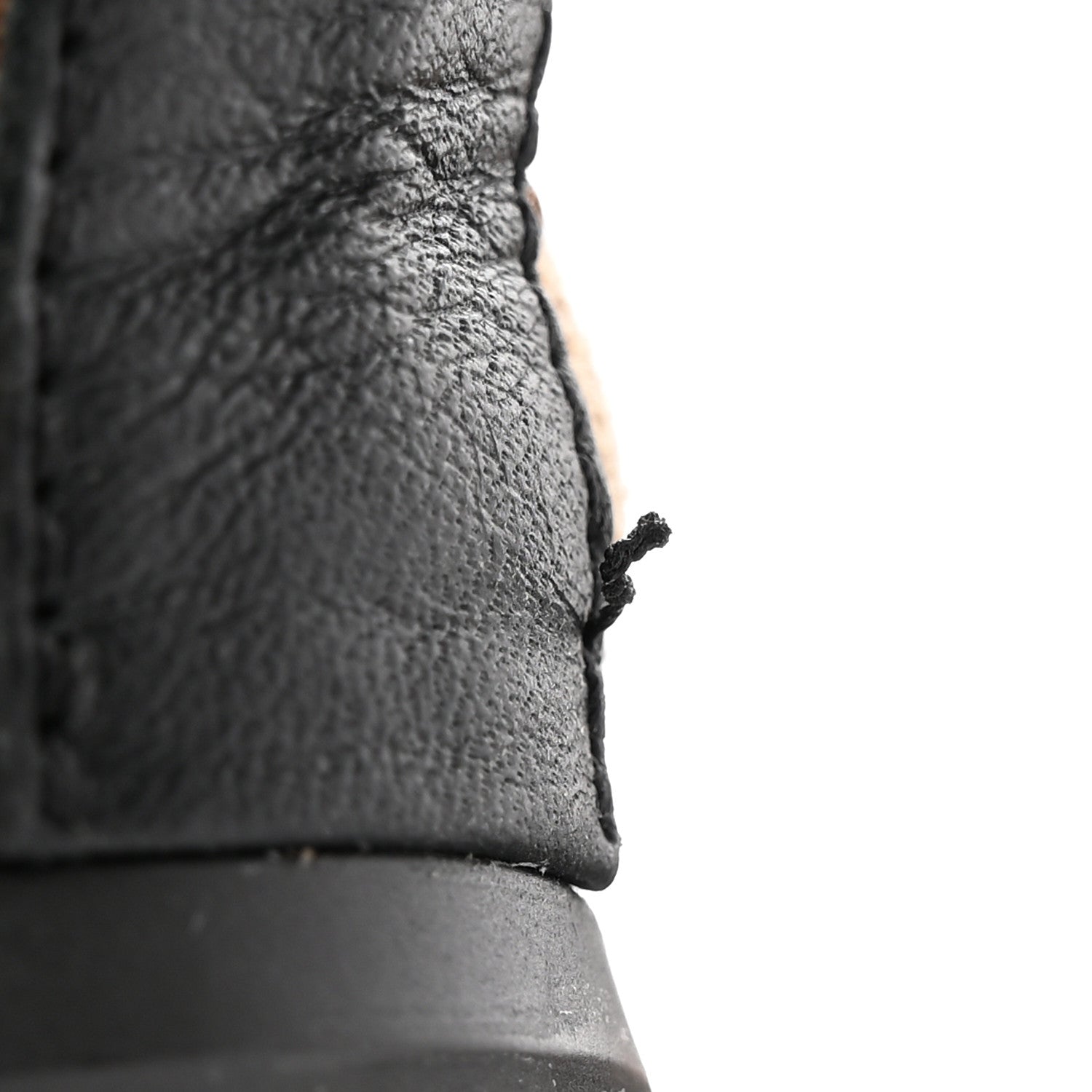 Gucci Monogram Jumbo GG Miro Soft Calfskin Mens Lace Up Combat Boots 8 Camel Ebony Black 11 of 12