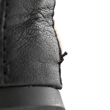 Gucci Monogram Jumbo GG Miro Soft Calfskin Mens Lace Up Combat Boots 8 Camel Ebony Black 11 of 12