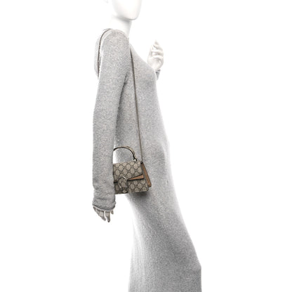 Gucci GG Supreme Monogram Mini Dionysus Top Handle Bag Taupe 2 of 9