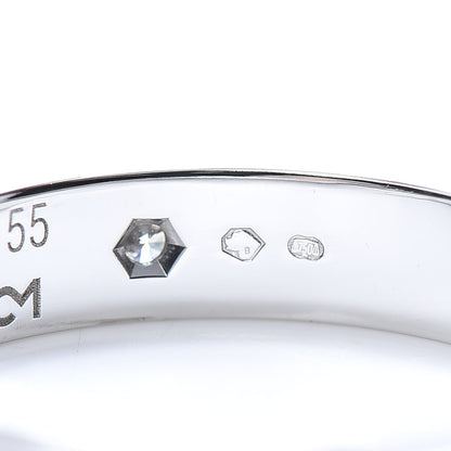 Cartier 18K White Gold Diamond 4mm LOVE Wedding Band Ring 55 7.25 5 of 5