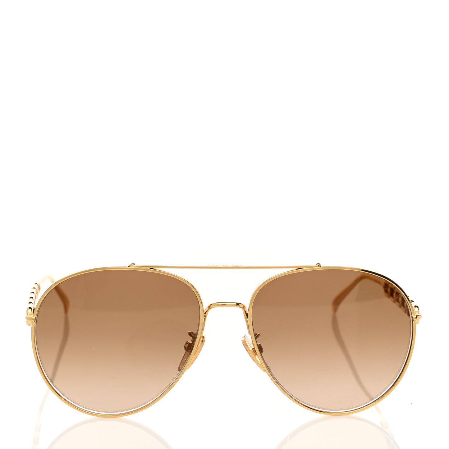 Metal My LV Chain Pilot Sunglasses Z1539E Gold