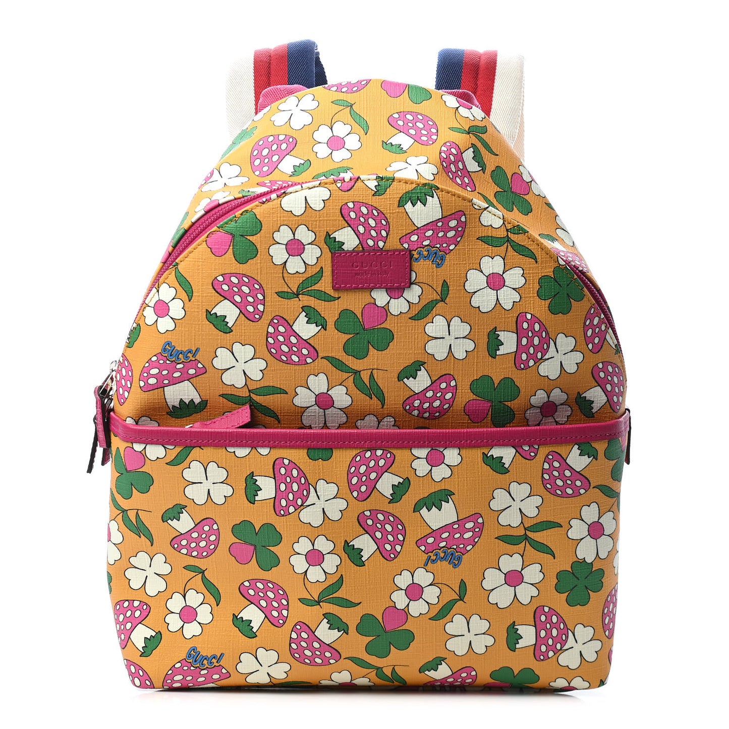Canvas Childrens Flower Mushroom Print Backpack