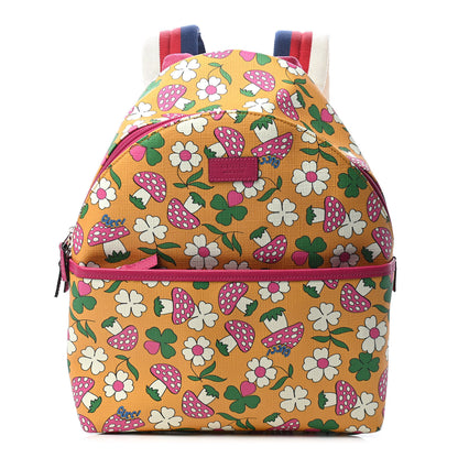 Gucci Canvas Childrens Flower Mushroom Print Backpack 1 of 8