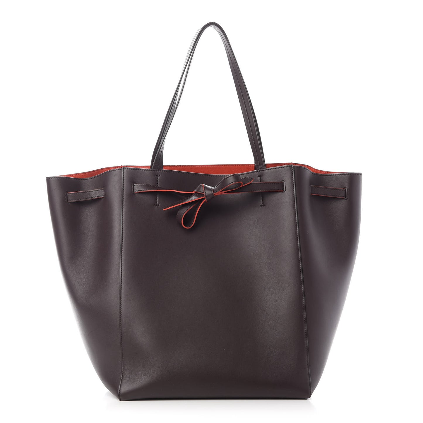 Smooth Calfskin Small Belt Cabas Phantom Dark Brown