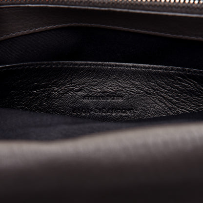 Saint Laurent Sheepskin Matelasse Chevron Monogram Large College Bag Light Coal 10 of 10