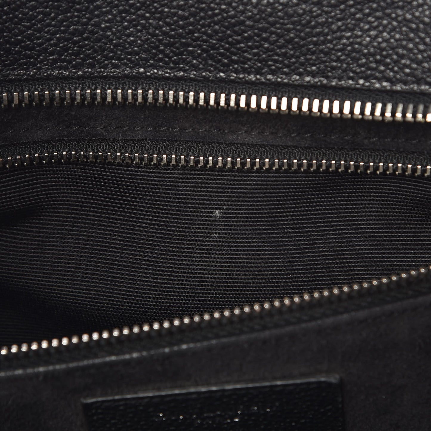 Grained Calfskin Small Cabas Rive Gauche Black