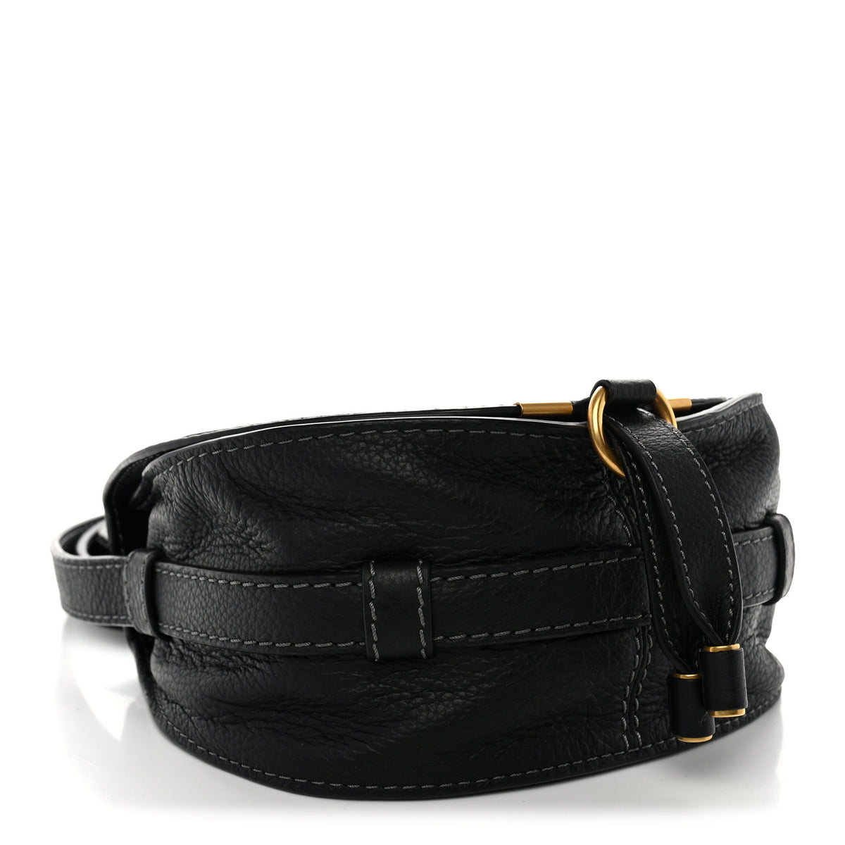 Chloe Calfskin Mini Marcie Round Crossbody Bag Black 4 of 9