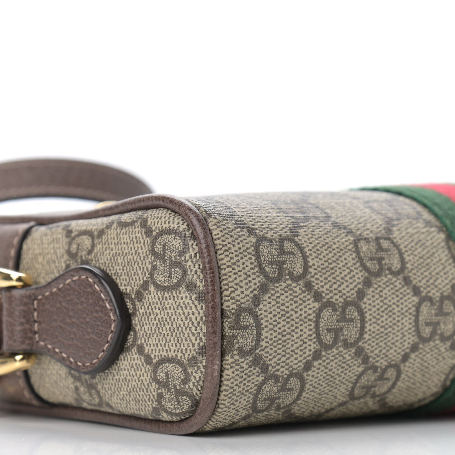 Gucci GG Supreme Monogram Web Mini Ophidia Shoulder Bag Brown 9 of 11