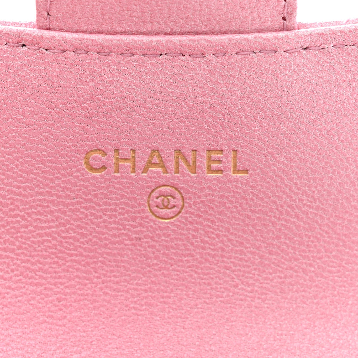 Chanel Cloudy Pearly Goatskin Quilted Flap Card Holder Wallet Pink 6 of 10