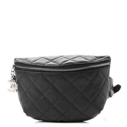 Chanel Grained Calfskin Quilted Waist Belt Bag Black 1 of 10
