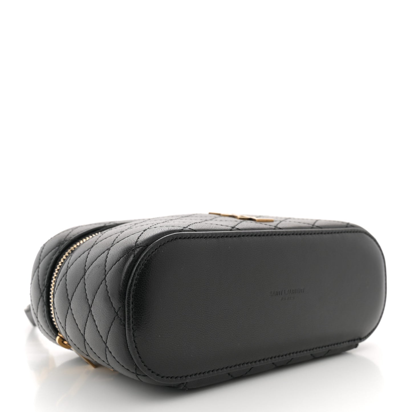 Lambskin Quilted Mini Gaby Vanity Case Black
