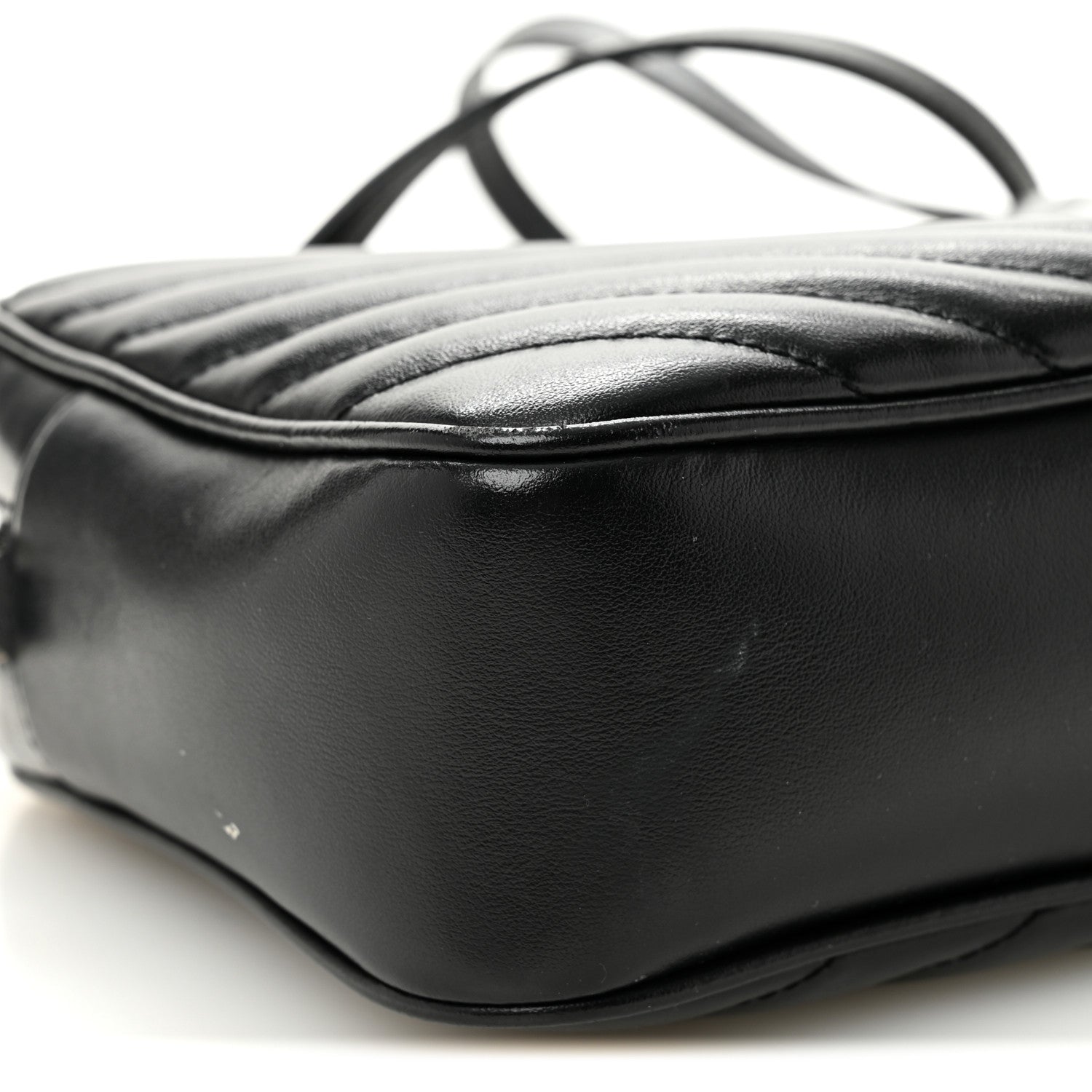 Saint Laurent Calfskin Matelasse Monogram Lou Camera Bag Black 9 of 11