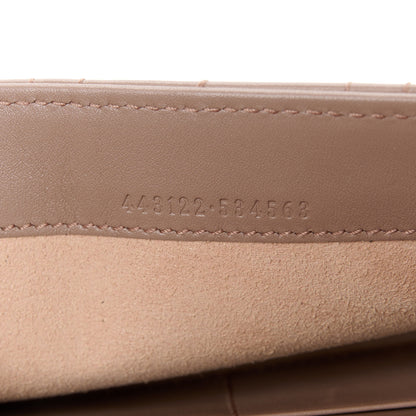 Gucci Calfskin Matelasse Mini Pearly GG Marmont Chain Wallet Porcelain Rose 7 of 11